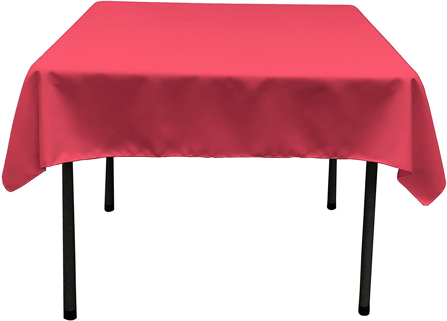 LA Linen Polyester Poplin Square Tablecloth, 52 by 52-Inch, Fuchsia — image 1