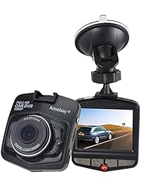 Amebay Dash Cam 2.4'' FHD 1080P Car Vehicle Dashboard DVR Camera Video Recorder with 16GB Micro SD Card,Black