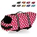 HAOCOO Dog Life Jacket Vest Saver Safety Swimsuit Preserver with Reflective Stripes/Adjustable Belt Dogs?Pink Polka Dot,XXS