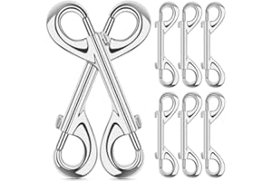 ERKOON 3.5 inch Double Ended snap Hooks,110lbs Metal Clips Load Capacity Zinc Alloy Double Sided Clips Heavy Duty Trigger Snap for Dogs Leashes/Water Bucket/Horse Feed/Hammocks Bolt snap
