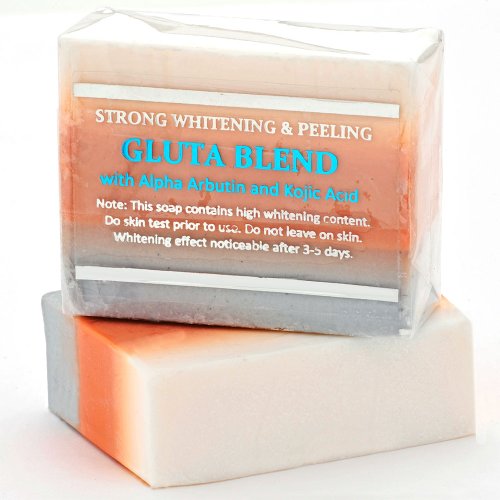 5 Bars of Premium Maximum Whitening/Peeling Soap w/ Glutathione, Arbutin, and Kojic acid