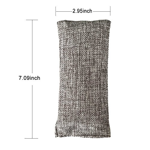 12 Packs Natural Air Purifying Bags ,150g Each Pair Mini Bamboo Charcoal Bags ,Shoe Deodorizer and Odor Eliminator