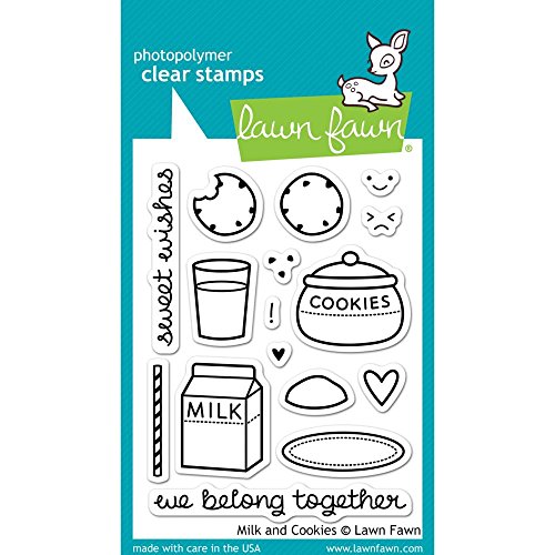 Lawn Fawn Clear Stamp Milk & Cookies