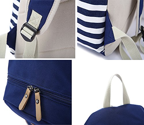 Canvas Laptop Bag Cute School Backpack College Bookbag Shoulder Daypack Casual Travel Bags for Teen Girls and Women