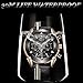 LIGE Watches for Men Sports Chronograph Waterproof Analog Quartz Watch with Black Leather Band Classic Casual Big Face Mens Wrist Watch Gold Black