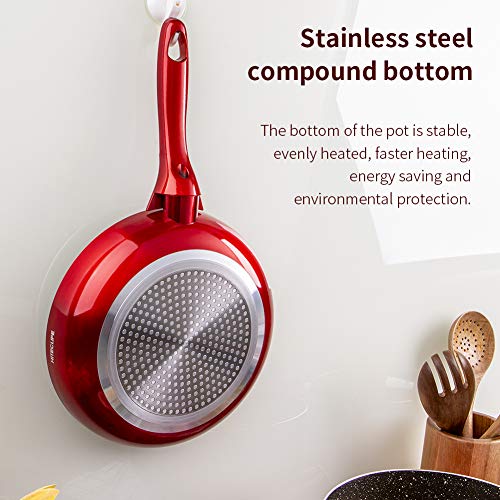 HITECLIFE Nonstick Pots and Pans Set, Cookware Sets 10 Pieces, ChemicalFree Kitchen Cooking