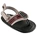 Luvable Friends Baby Boy Sandal, Black, 6-12 Months