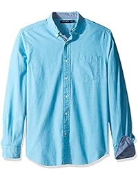 Camisa Oxford sólida de manga larga con botones de Nautica para hombre