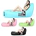 Inflatable Lounger, EocuSun Inflatable Couch Air Mattresses Hammock with Backrest Portable Air Sofa Chair Bed Bag Beach Lounger for Indoors Outdoors Camping Hiking Travelling Beach (Light Blue)