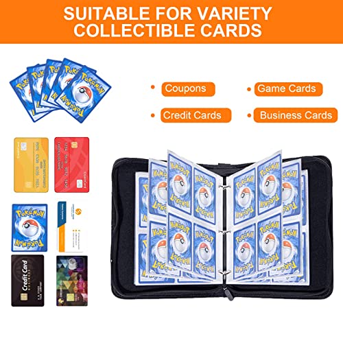 Card Binder for Game Cards Binder,4Pocket Portable Card Collector