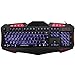 FARSIC Adjustable LED Backlight Wired Mechanical Gaming Keyboard, Full Keys Anti-Ghosting - Black