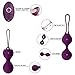Abandship 2 in 1 Kegel Balls Kit - Massager Ben Wa Balls for Women & Silicone Wireless Remote Control Massager Rechargeable & Pelvic Floor Exercises Kegel Exercise Weights Kit (Purple)