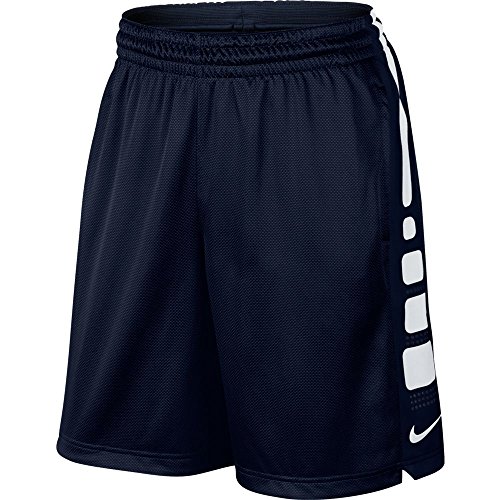 Men's Nike Elite Stripe Basketball Shorts Obsidian/White Size X-Large