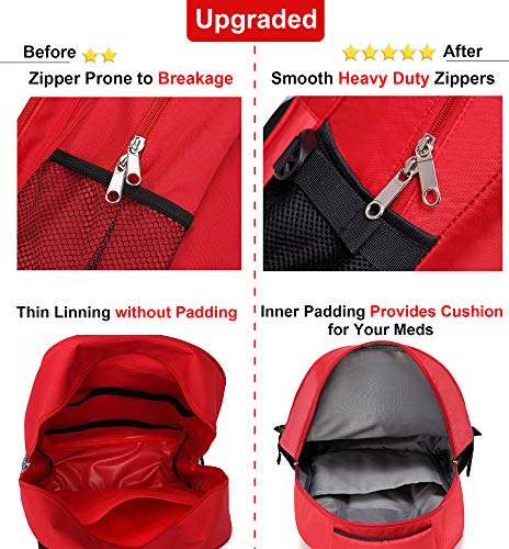 Camoredy Medical First Aid Bag Empty Emergency Treatment Backpack Large First Responder Trauma Bag Waterproof Multi-Pocket for Hiking Travel Field Trips Camping Daycare - Thumbnail 3