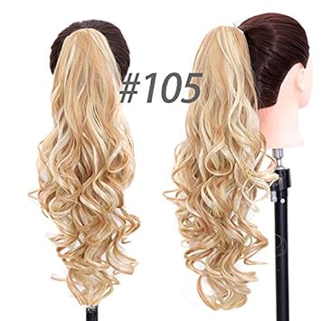 Amazon Com Synthetic Women Claw On Ponytail Clip In Hair S Curly