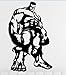 DD071 Hulk Inspired Decal Sticker | 7-Inches By 4.3-Inches | Premium Quality Black Vinyl
