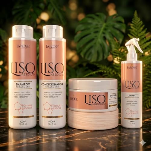 Lakose Kit Liso Absoluto Efeito Liso e Anti Frizz 4 Itens