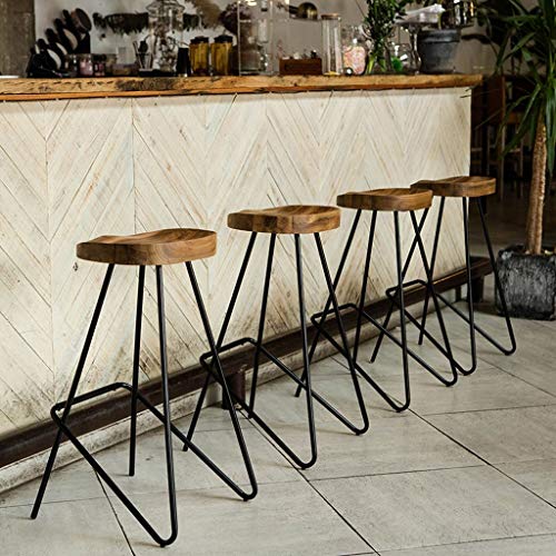 LYP Barhocker Barstuhl Barhocker Eisen Kunst Frühstück Stuhl Geeignet Für Bar Küche Home Office Möbel (Color : B) – Bild 3