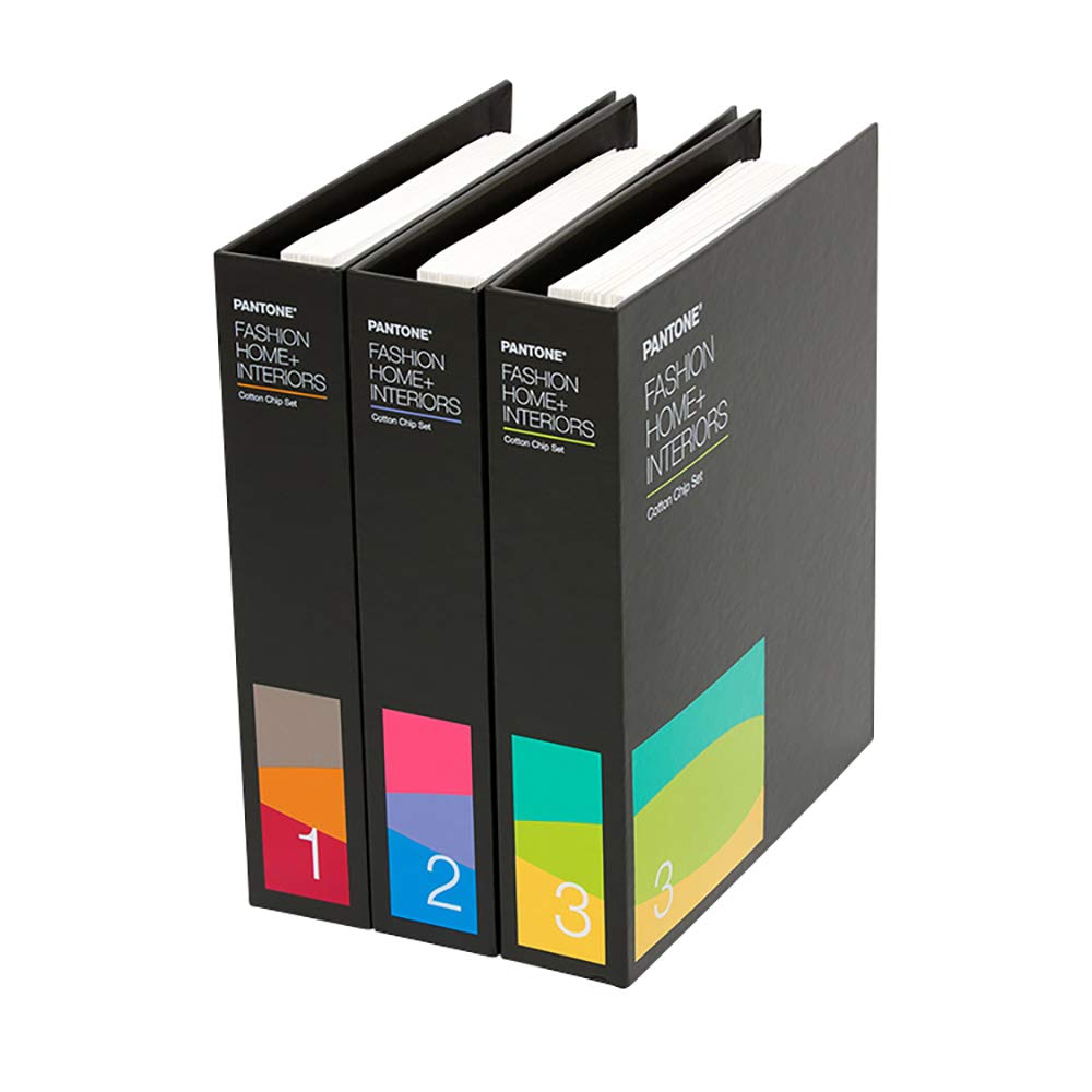 Pantone FHIC400A Cotton Chip Set - Pantone's Textile Communication Tool, Three Volume Binder-Style Desktop Colour Reference with Removeable swatches