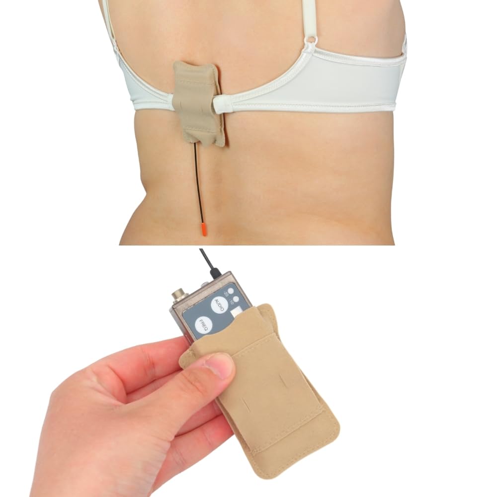 URSA Belt Pouch with Clips - Versatile Rigging for Wireless Transmitters including DJI Mic (Beige, Mini)