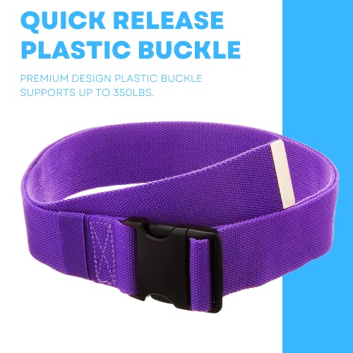 Gait Belt with Plastic Buckle by LiftAid - Transfer and Walking Aid with Belt Loop Holder for Assisting Therapist, Nurse, Home Care - 60