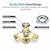 Metal Fidget Spinner toy, Solid Brass Gold Tri Spinner with stainless Steel Bearings which helps to increase focus, relieves stress, anxiety, and boredom. Fidget Spinner + Metal Carrying Case