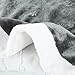 Interlink-UK 37Inch Silver Christmas Tree Skirt Luxury Faux Fur with Snow Xmas Tree Skirt Wonderful Time for Christmas Home Decorations
