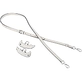 uxcell Genuine Leather Bag Strap Replacement Adjustable Crossbody Bag Straps, 37.4-45.3 Inch Purse Strap for Shoulder Bag Handbag Purse, Beige, Silver Buckle, 1 Set