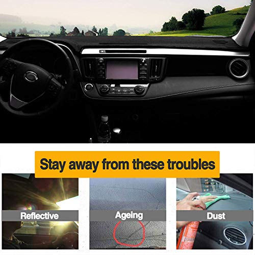 Autoxrun Dashboard Mat Sun Cover Pad Dash Mat Fits 2014-2018 Toyota Rav4 - Thumbnail 3