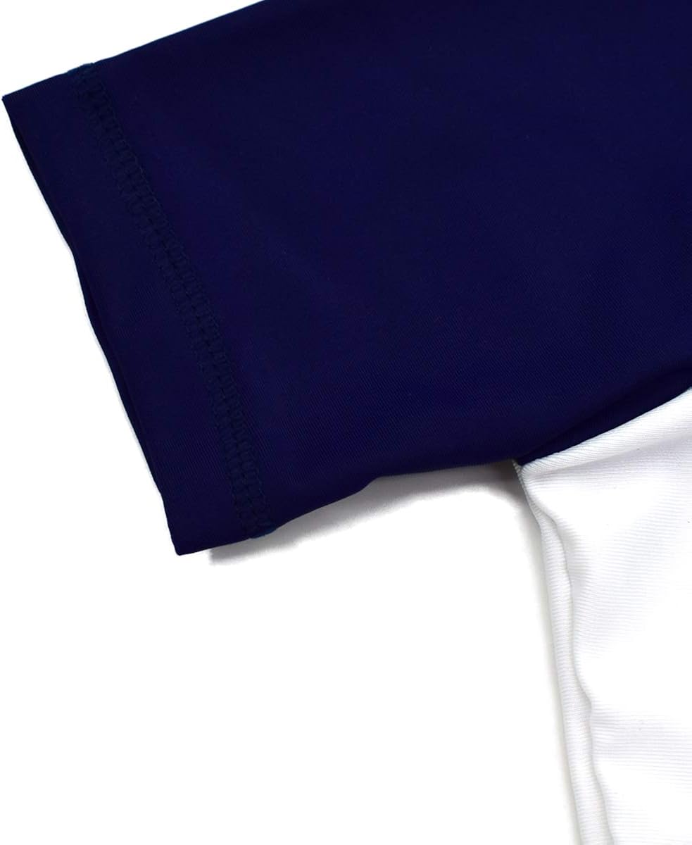 Boys Two Piece Rash Guard Swimsuits Kids Long Sleeve Sunsuit Swimwear Sets: Clothing