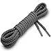 Round Reflective Shoelaces [2 Pairs: 1 Pair White + 1 Pair Black] 5/32” Thick - By Miscly