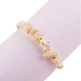 Natural Ethiopian Opal Bar Bracelet, Rough Beads Gemstone, Adjustable Slider Chain, Energy Healing Crystals, Birthday, Gift for Her, Gemstone Jewelry for Women AAA+ Quality (opal)