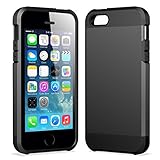 iPhone 5S Case, Breett Two-Layer Slim Protective Cover Case for iPhone 5/5S (Black)