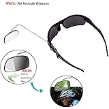 Bike Eye Glasses Rearview Mirror, 1Pcs Lightweight Biking Winter Mirrors Clear Mountain Bicycle Helmet Rear Mirrors for Cycling, Hiking, Bike Accessories, Black and Silver