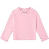 Feyoyi Baby Todder Rash Guard Shirts SPF Long Sleeve Swim Shirts Sun Protection Rashguard Swimwear for Baby Boys Girls