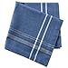 DII French Stripe Tabletop Collection Farmhouse Style Dining Table Linen Napkin Set, 20x20, Blue Chambray, 6 Piece