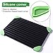Fast Defrosting Trays Green Silicone Rubber Corner Fastest Thaw Meat or Frozen Food Safely No Need to Use Any Microwave, Hot Water, Electricity