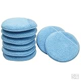 Viking Car Care 426201 Microfiber Applicator Pads with Finger Pockets - 5 Inch Diameter, Blue, 8 Pack