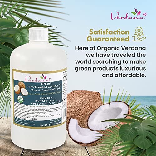 Verdana USDA Certified Organic Coconut MCT Oil Fractionated Coconut Oil 100 Pure with No