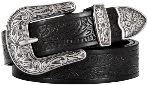 Lucky Brand  Medium Black Leather Silver Tone Buckle Western Cowboy 32 - 37 Lucky Brand - Brandclub - Lucky Brand Women main image 4