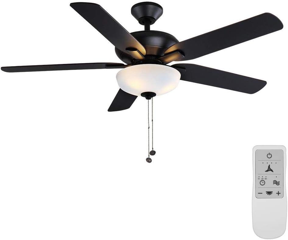 Amazon Com Holly Springs 52 In Led Matte Black Smart Ceiling Fan With Light And Remote Works With Google Assistant And Alexa Kitchen Dining