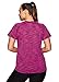 RBX Active Women's Plus Size Printed Short Sleeve Workout V-Neck Magenta 2X