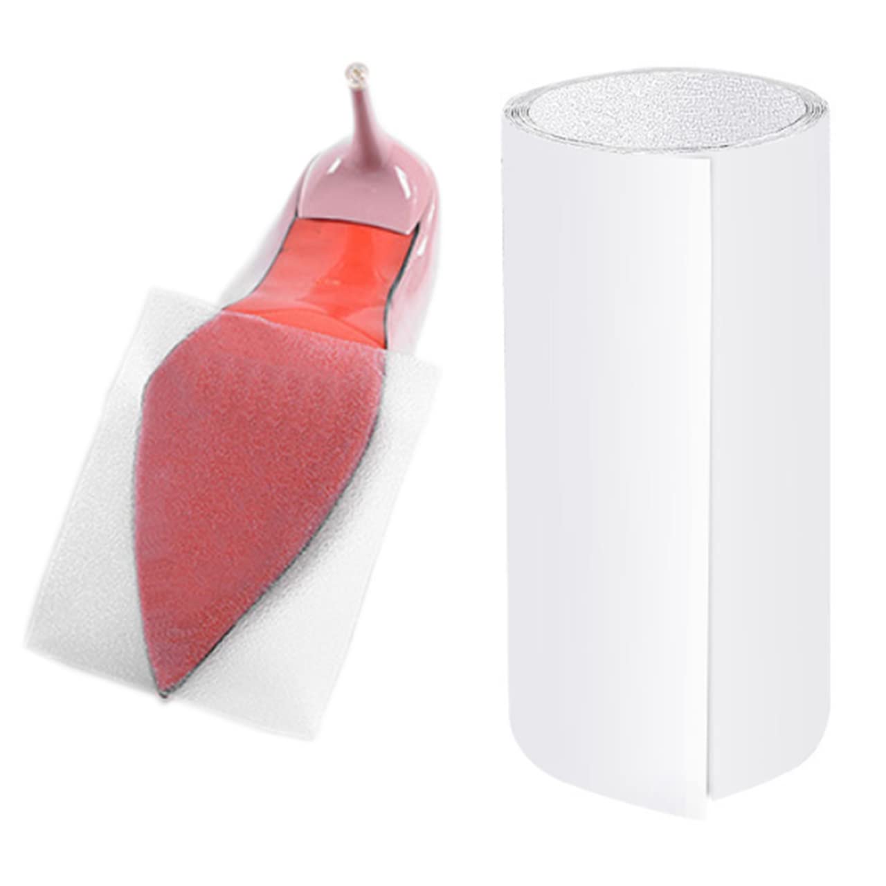 Photo 1 of Sole Protector Stickers, Tailorable Anti Slip Shoe Grips, Self-Adhesive Shoe Gummies for Bottom of Heels, Universal Wear Resistant Non Slip Shoes Pads for Women Shoes, 4x40 Inches, Clear