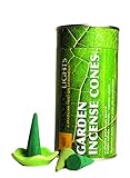 Amazon Lights New All-Natural Insect Repellent Outdoor Garden Incense Cones - Set of 50 Cones with Ceramic Burning Dish