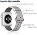 MXY Fine Woven Nylon Strap Replacement Wrist Classic Bracelet Watch Band For Apple iWatch Series 1 Series 2 (42MM-Pearl)