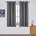 NICETOWN Thermal Insulated Grommet Blackout Curtains for Bedroom (2 Panels, W42 x L63 -Inch,Grey) primary