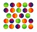 ICY Super Balls - 32mm Vibrant Two Tone Color Bouncy Balls 24 Pack