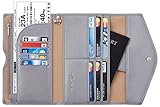Travelambo Rfid Blocking Passport Holder Wallet & Travel Wallet Envelope 7 Colors (steel gray)