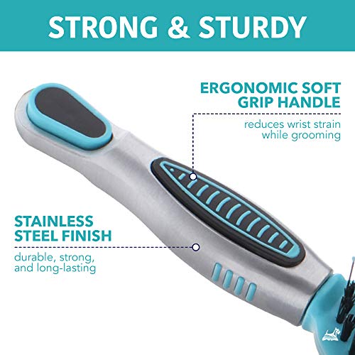 Groomist Ball Tip Porcupine Pin Dog Brush With Ergonomic Soft Grip