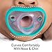 Nanobebe Baby Pacifiers 3+ Month - Orthodontic, Curves Comfortably with Face Contour, Award Winning for Breastfeeding Babies, 100% Silicone - BPA Free. Perfect Baby Registry Gift 2pk, Pink